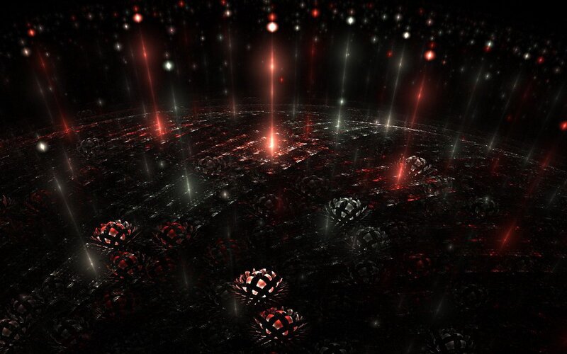 dark abstract digital landscape