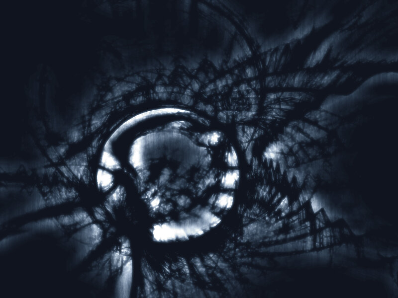 dark abstract eye tunnel