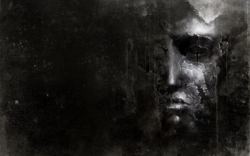 dark abstract face art