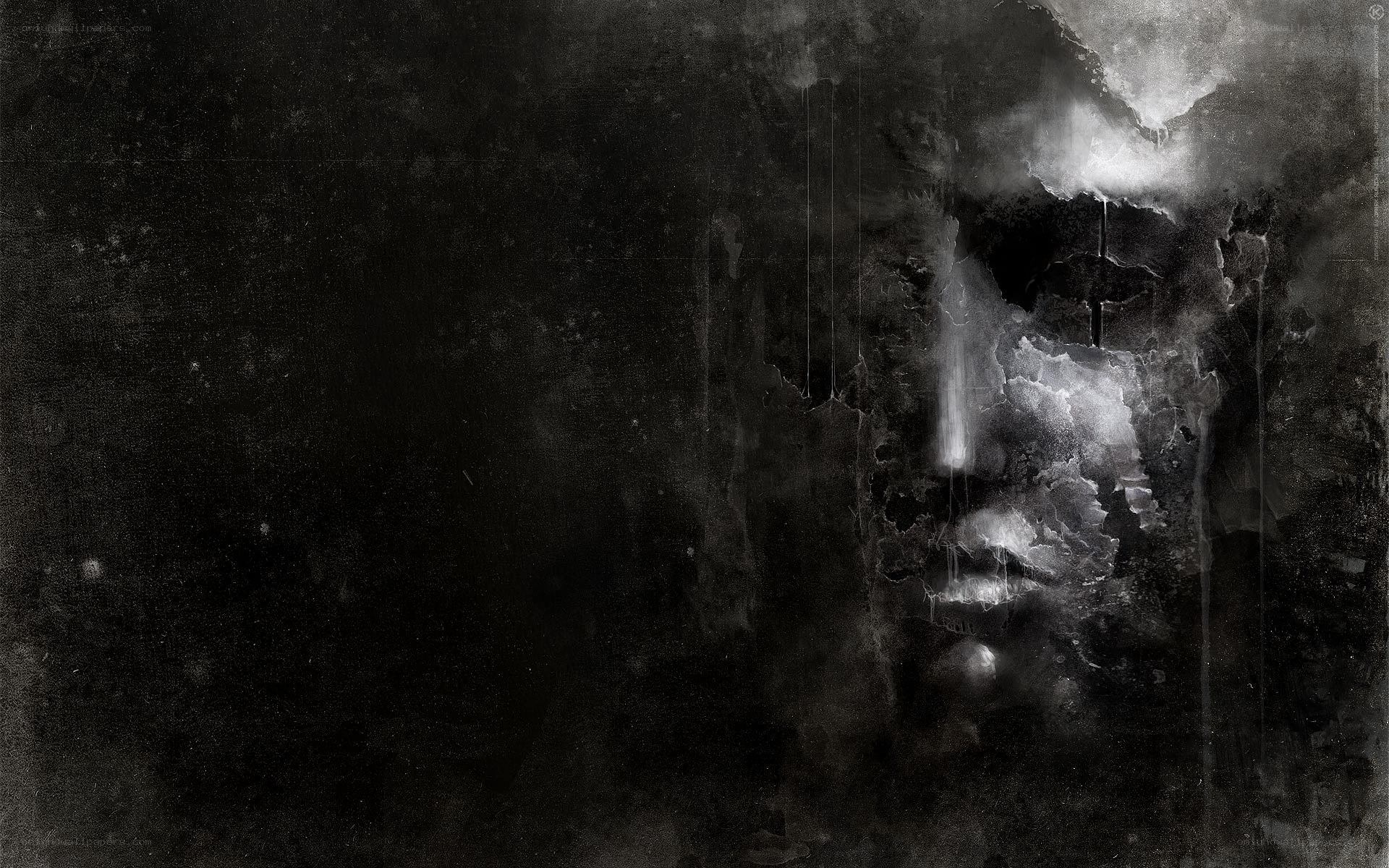 dark abstract face art