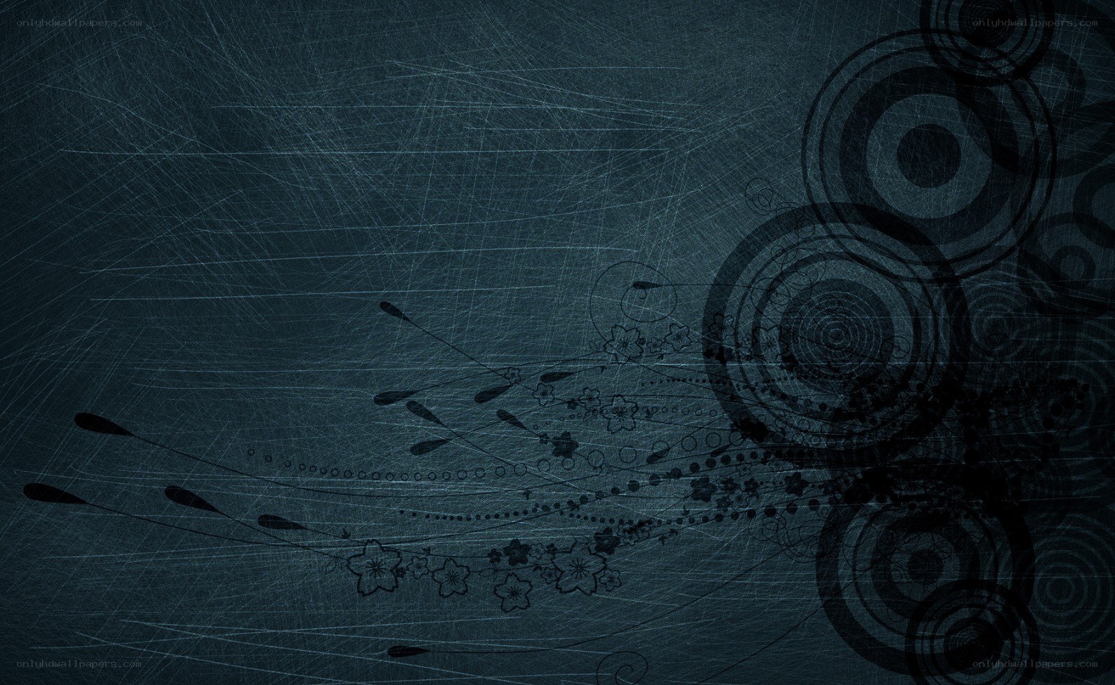dark abstract floral design