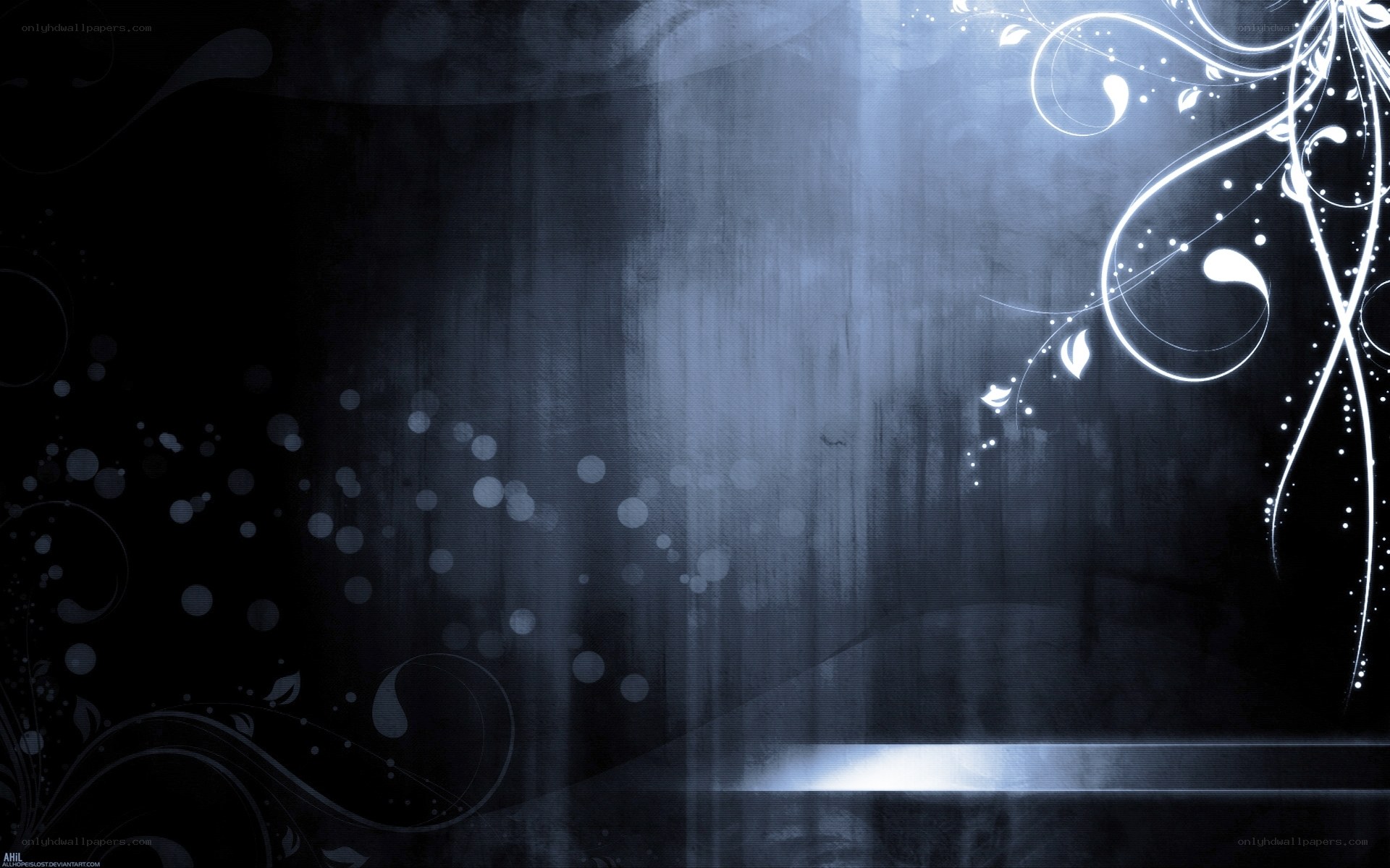 dark abstract floral design