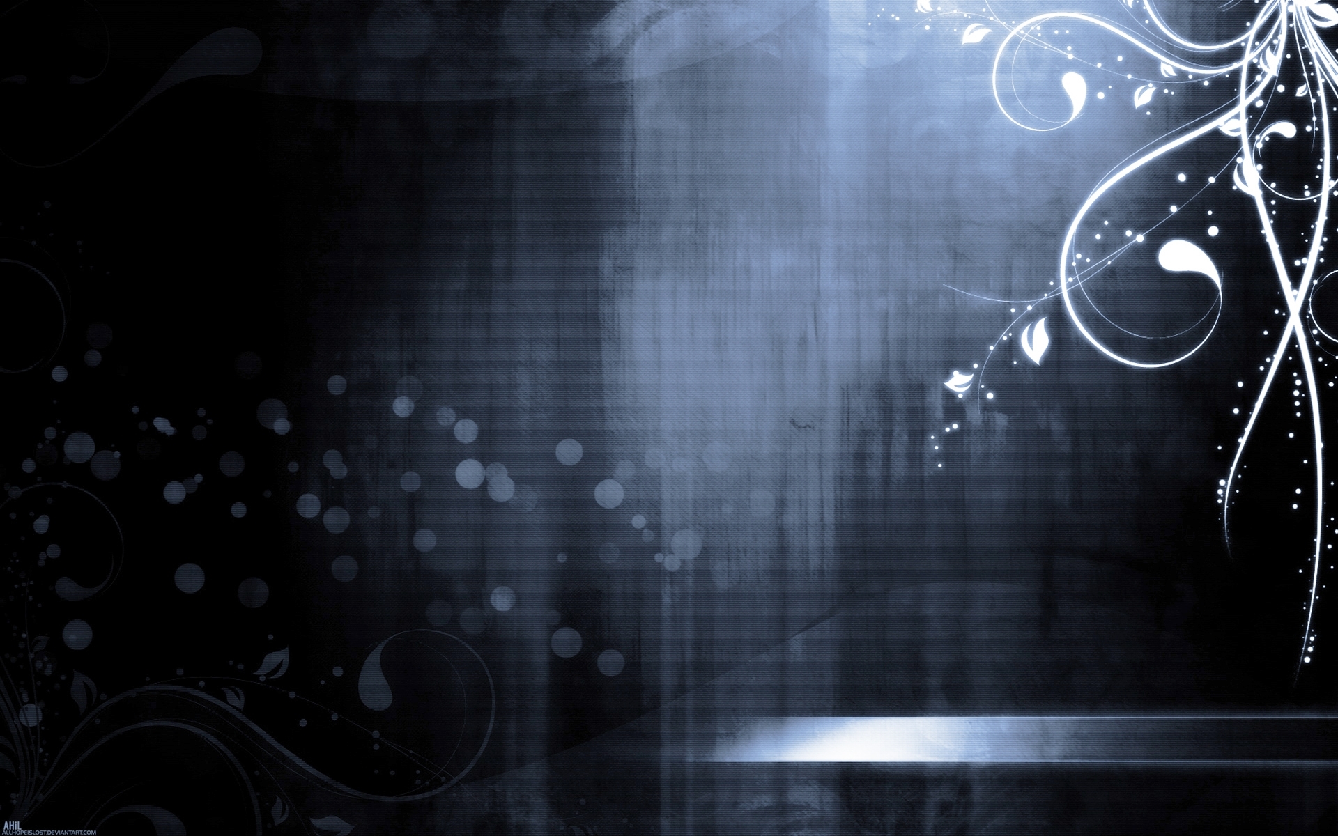 dark abstract floral design
