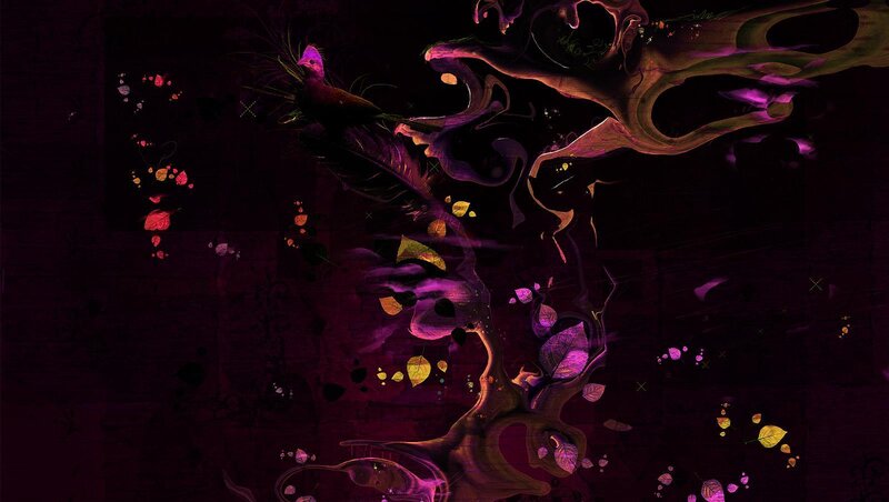 dark abstract nature scene