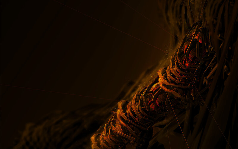 dark abstract organic structure