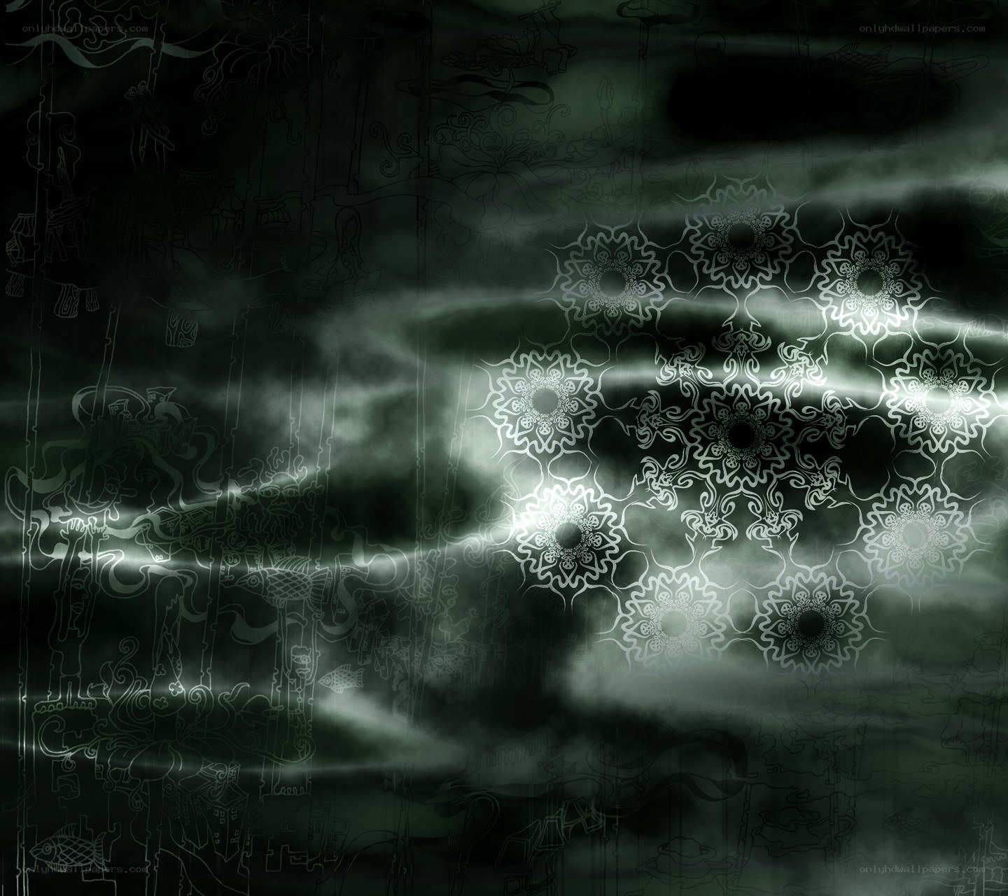 dark abstract pattern with light effects