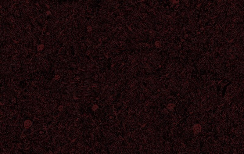 dark abstract pattern with smiley faces
