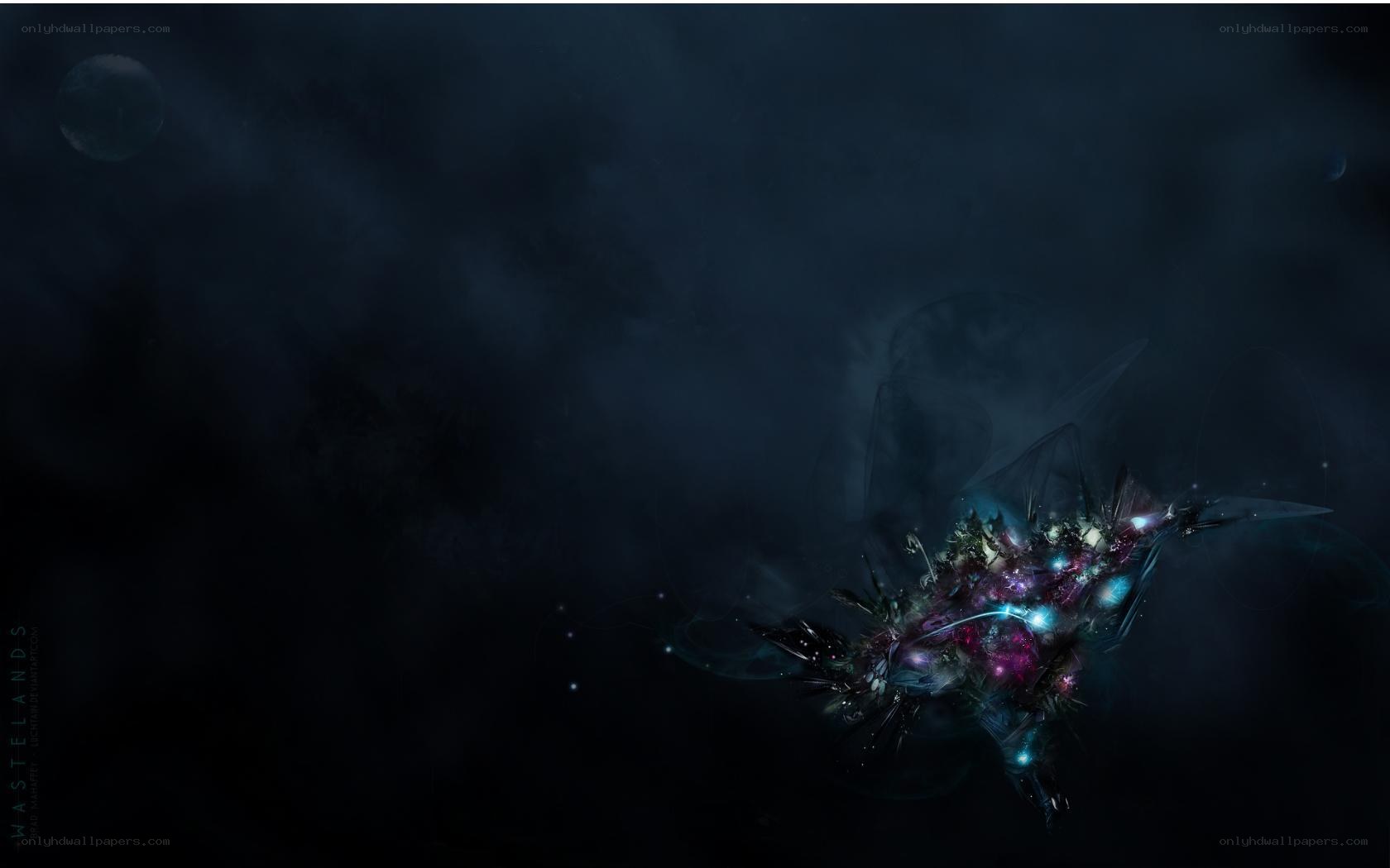 dark abstract space art