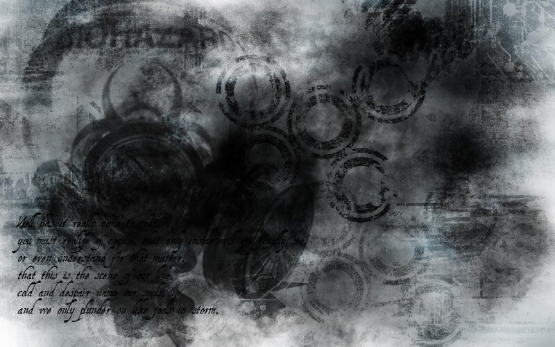 dark abstract text art