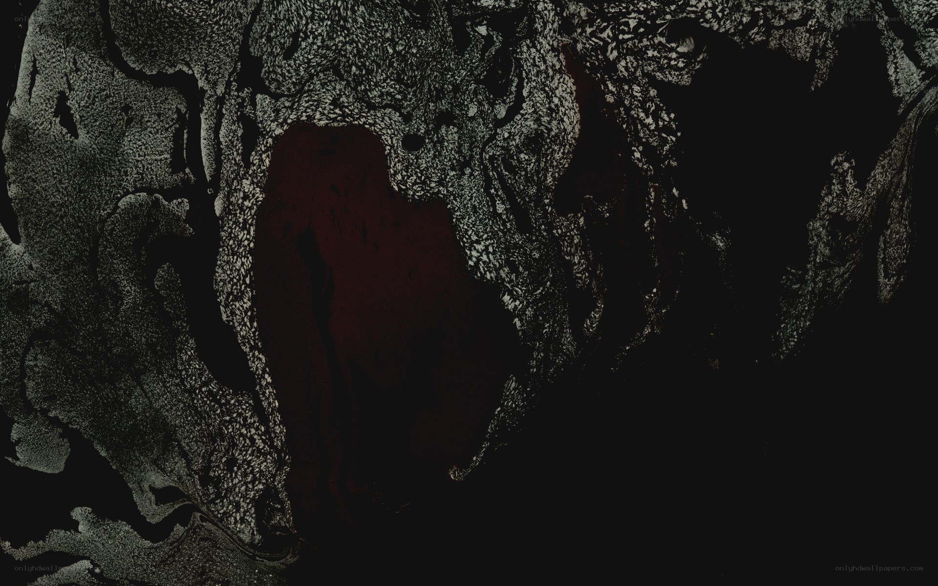 dark abstract texture with red center
