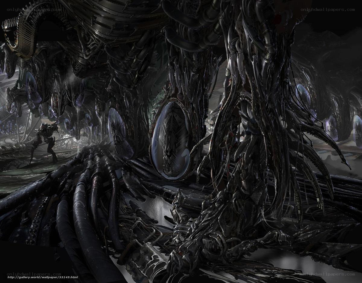 Dark alien biomechanical structure