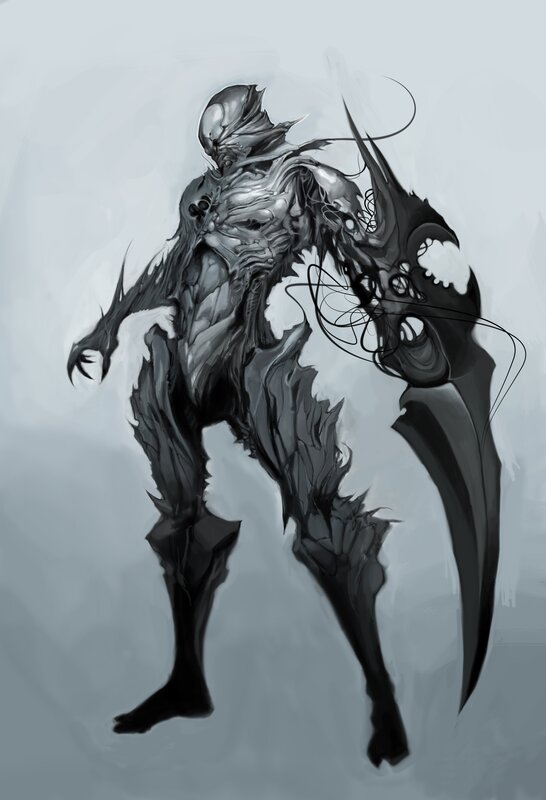 Dark Alien Creature — Gray