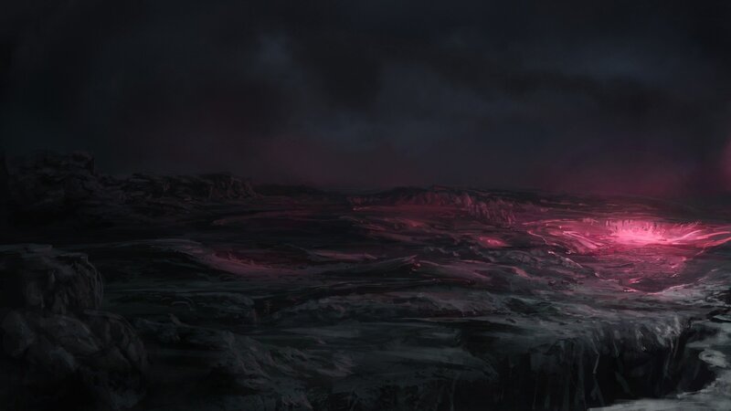 Dark Alien Landscape — Black, Dramatic