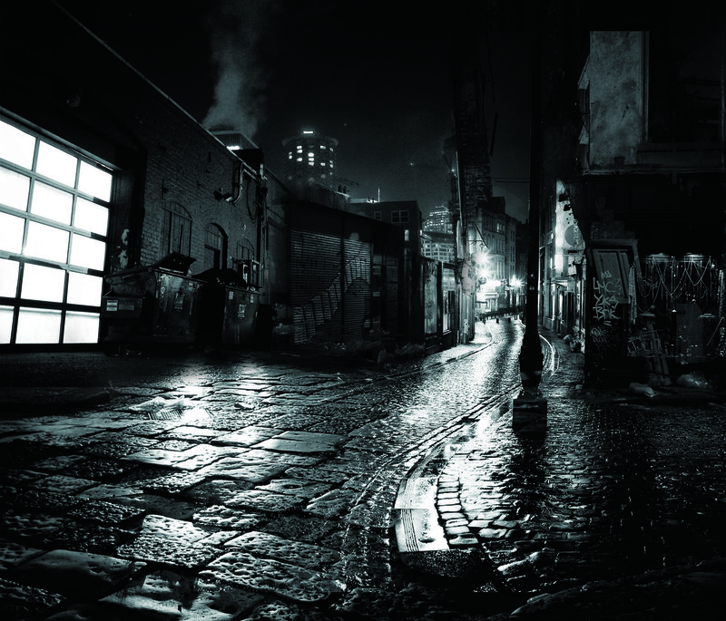 dark alley at night