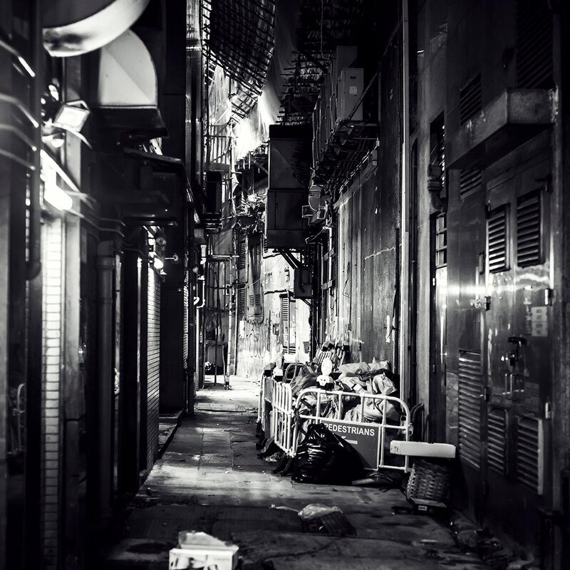 dark alley at night
