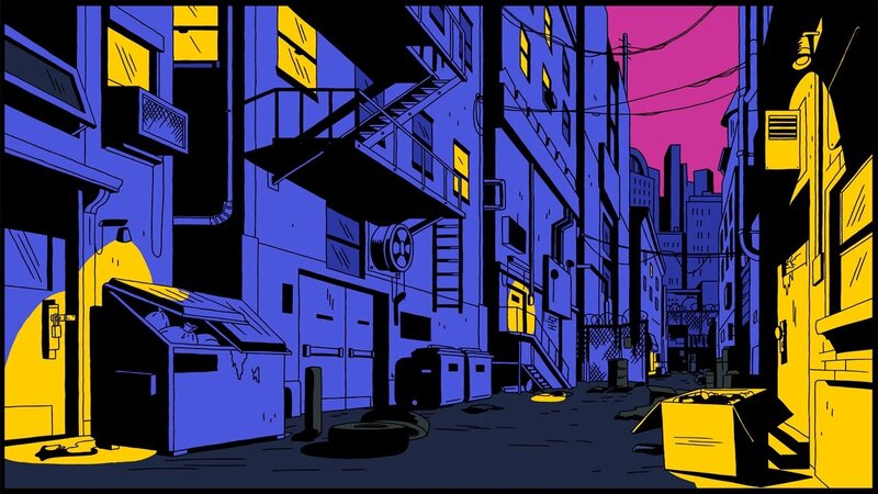 dark alley at night