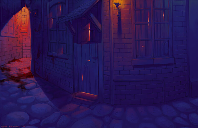 dark alley at night