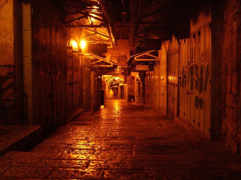 dark alley at night