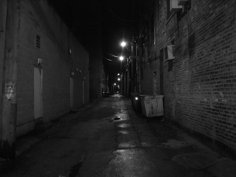 dark alley at night