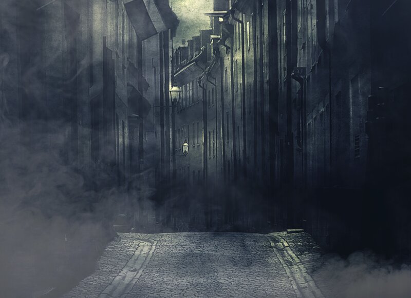 dark alley at night