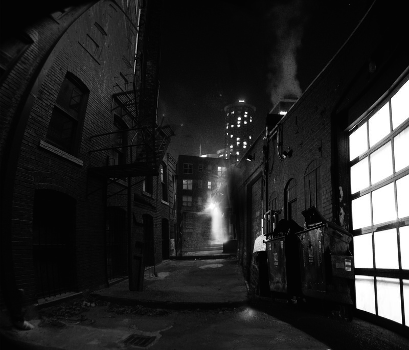 dark alley at night