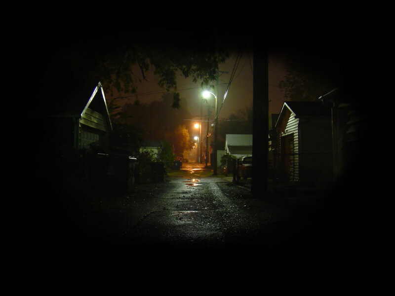 dark alley at night