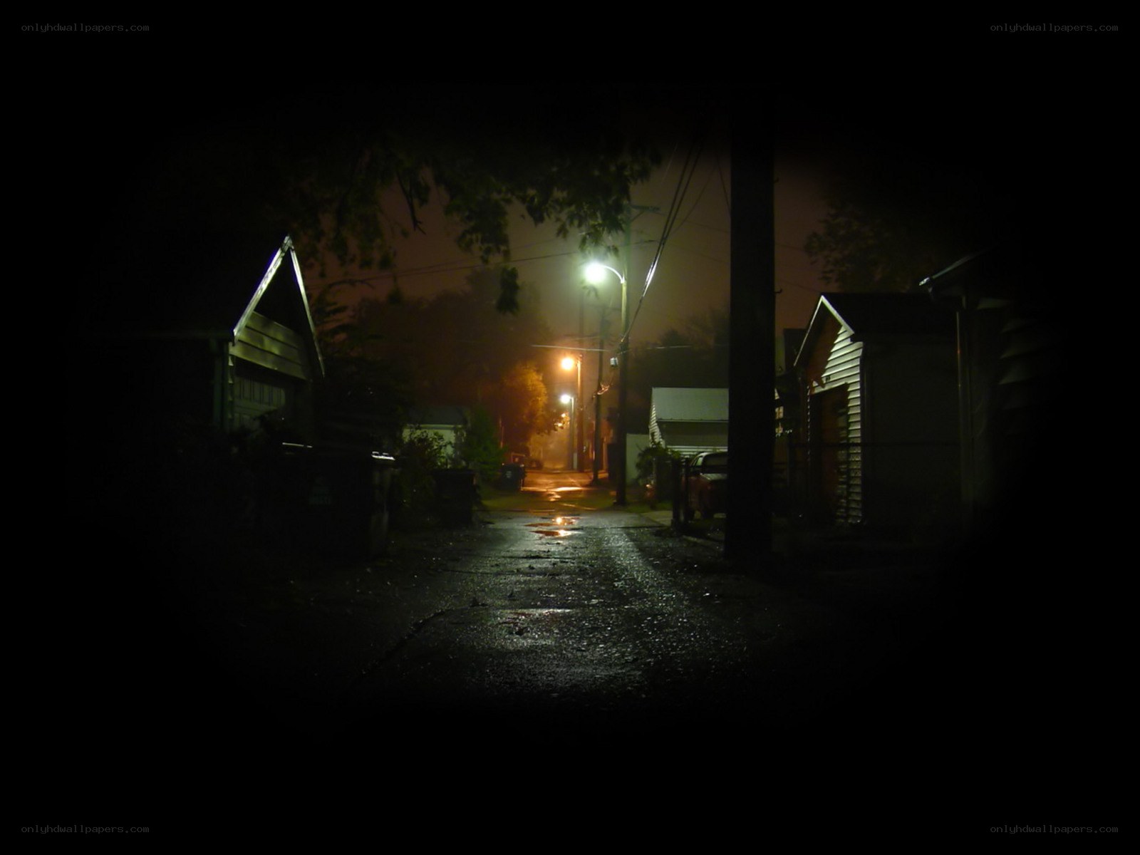 dark alley at night