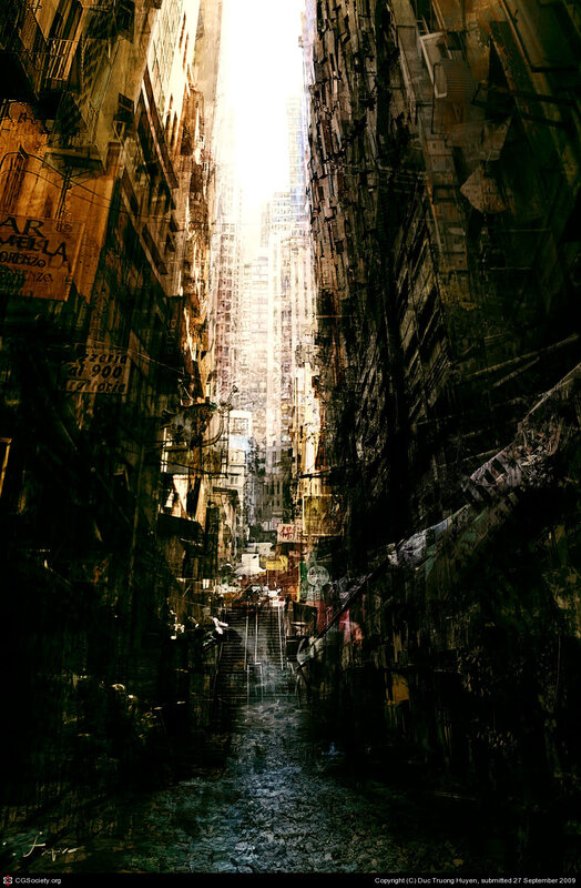 dark alley cityscape