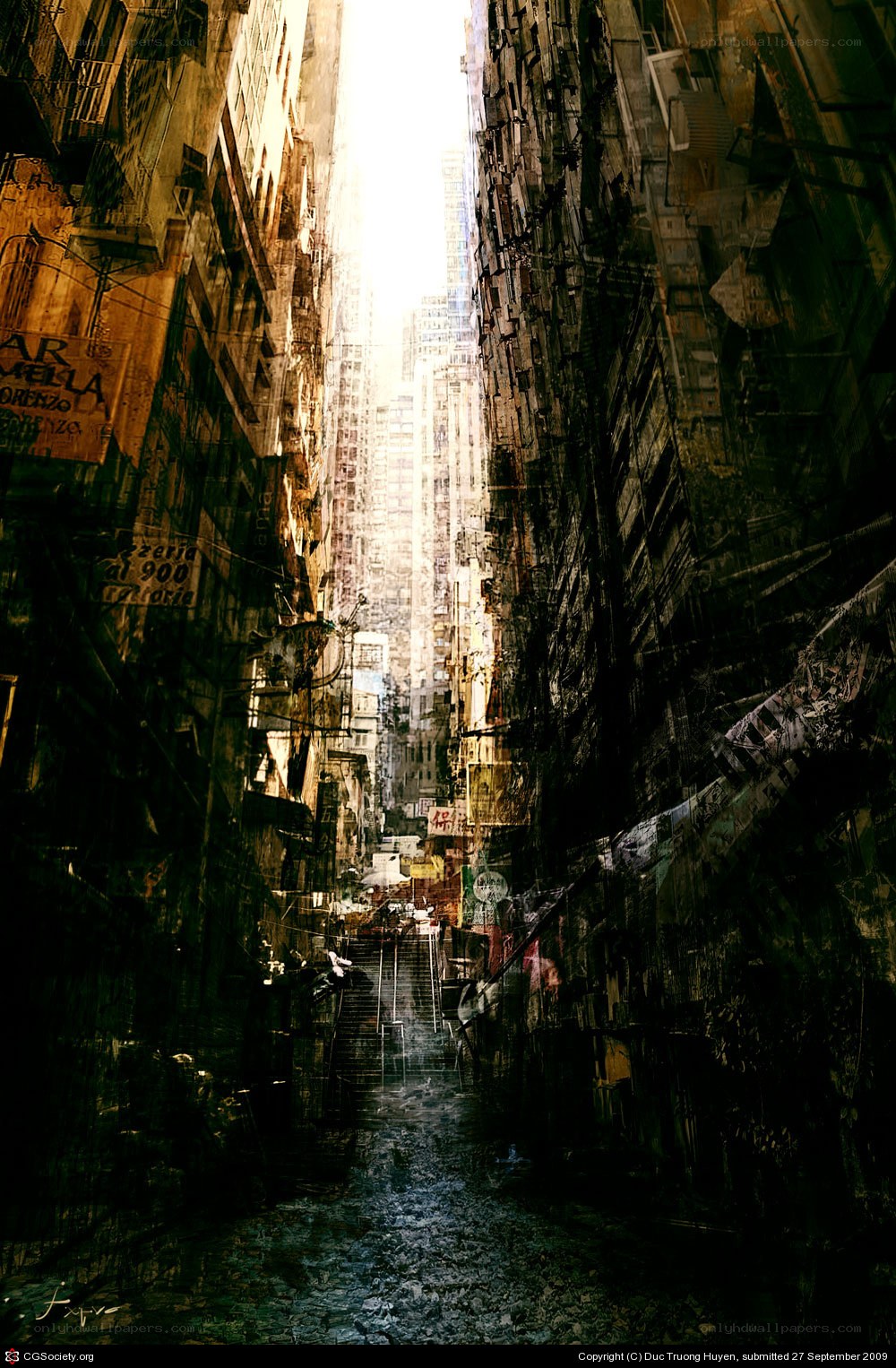 dark alley cityscape