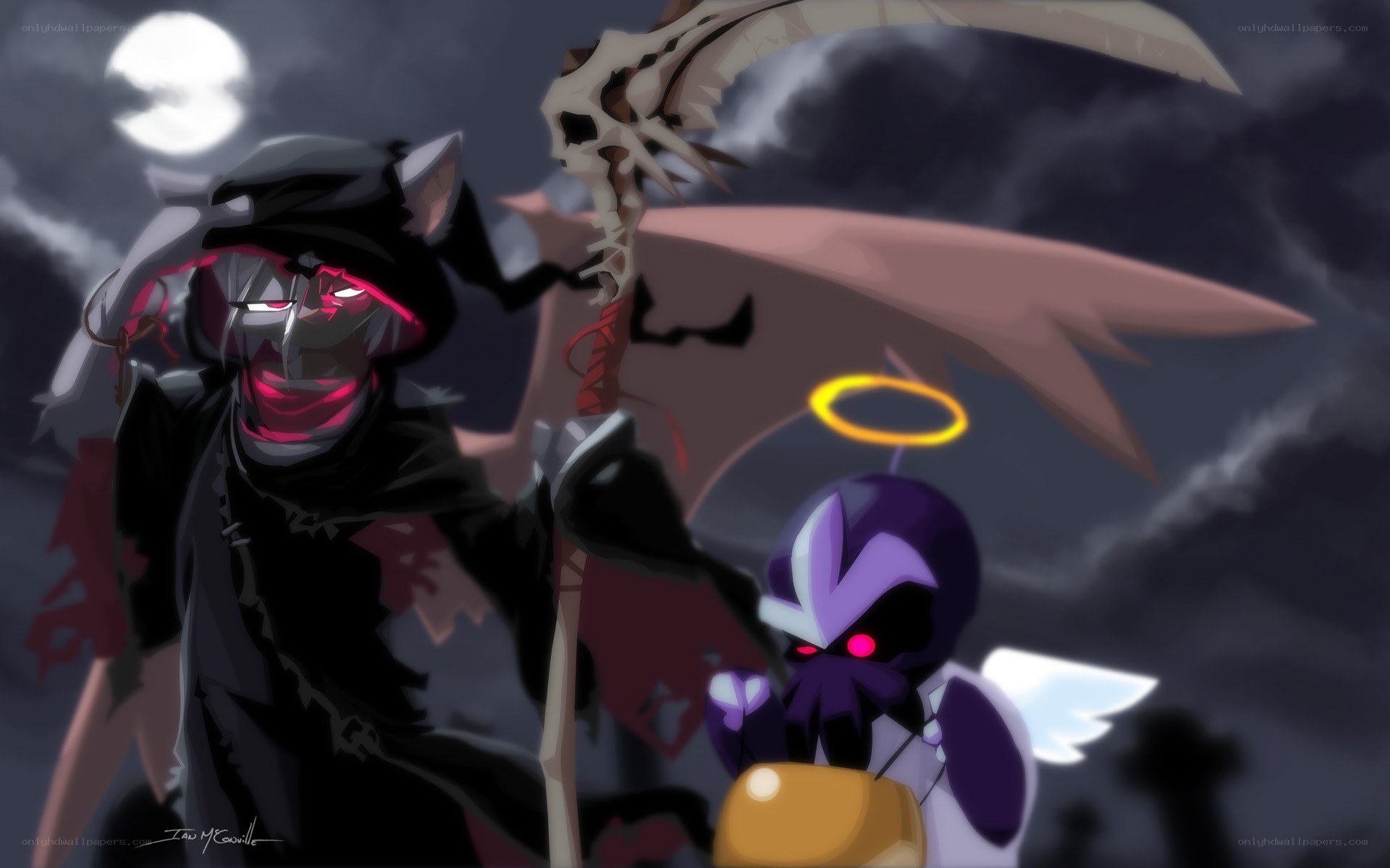 Dark angel and grim reaper