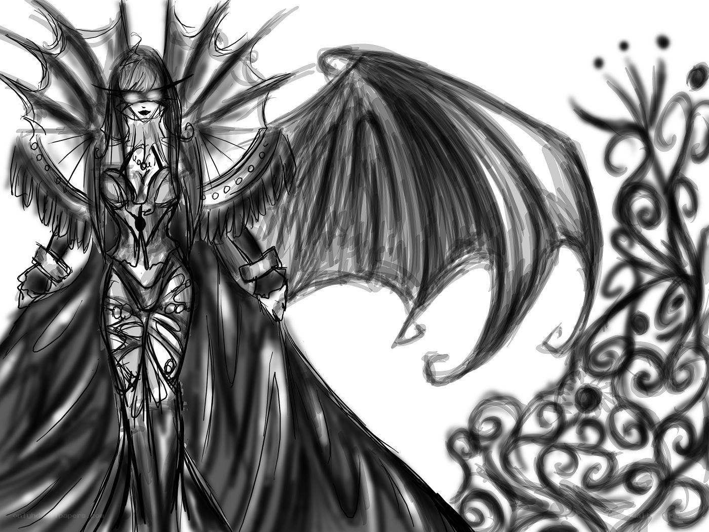 dark angel character sketch