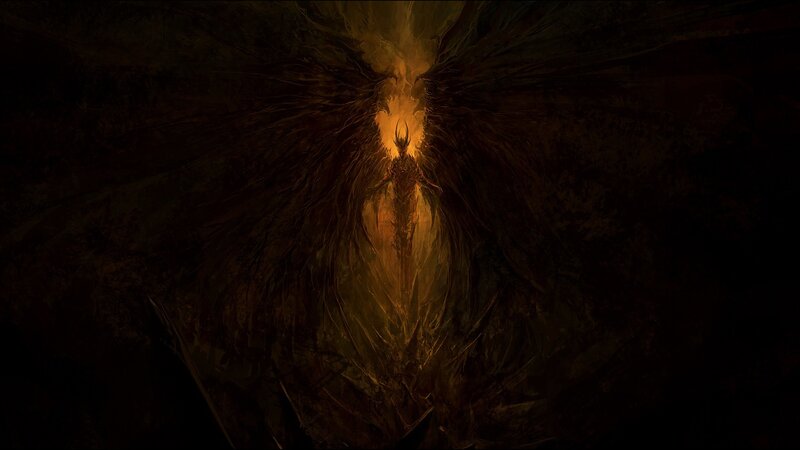 Dark Angel Figure — Black, Dramatic