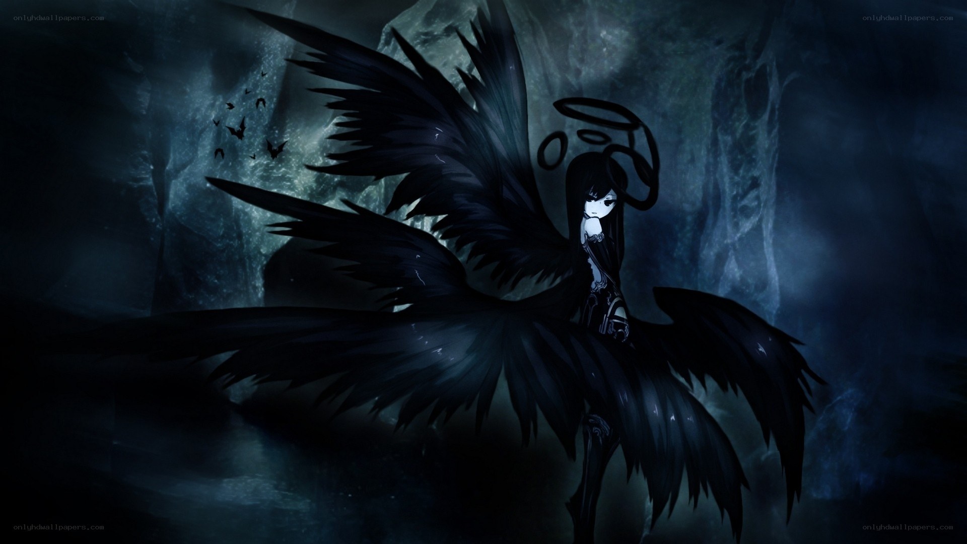 dark angel in a cave