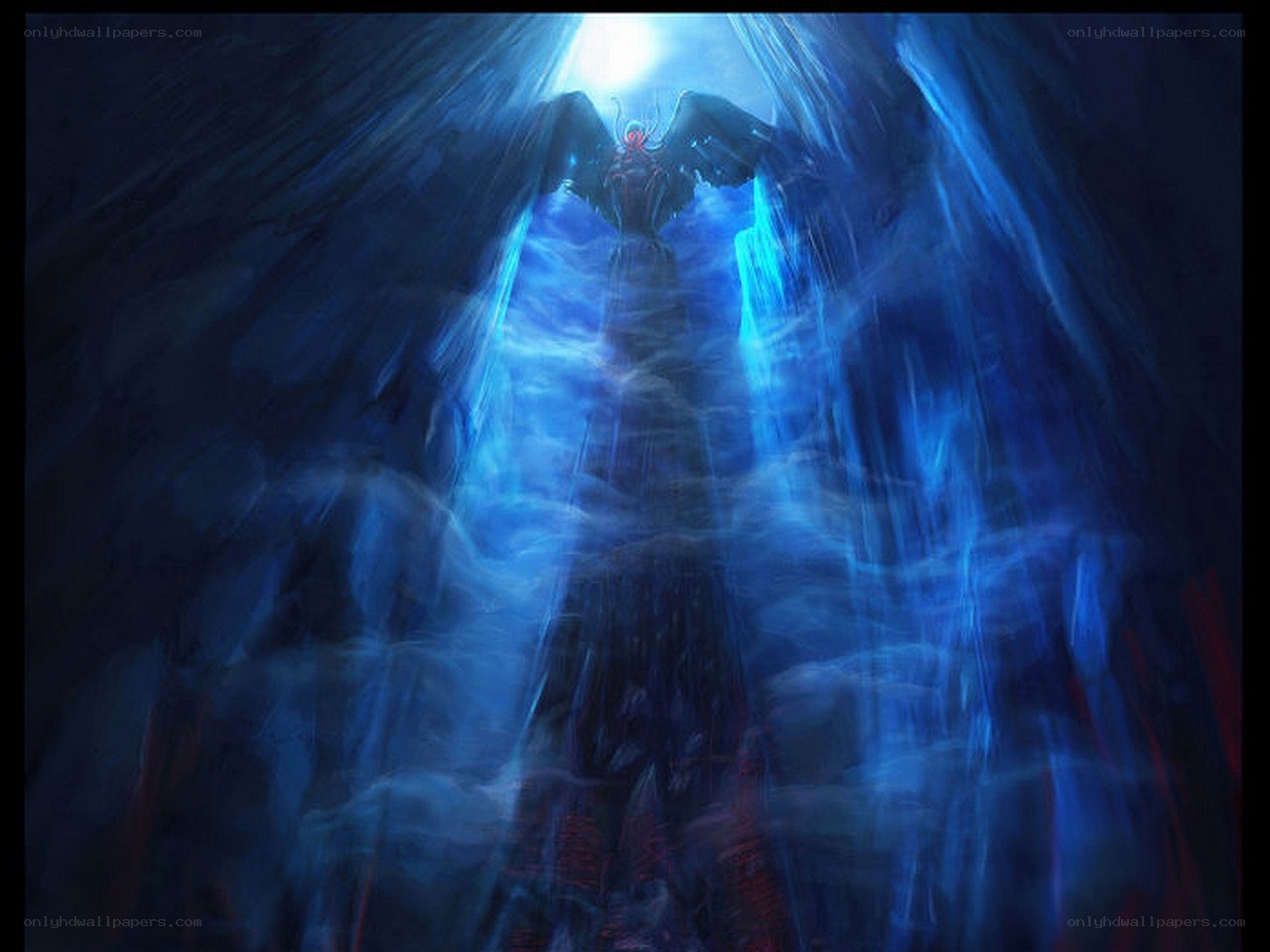 dark angel in a cavern
