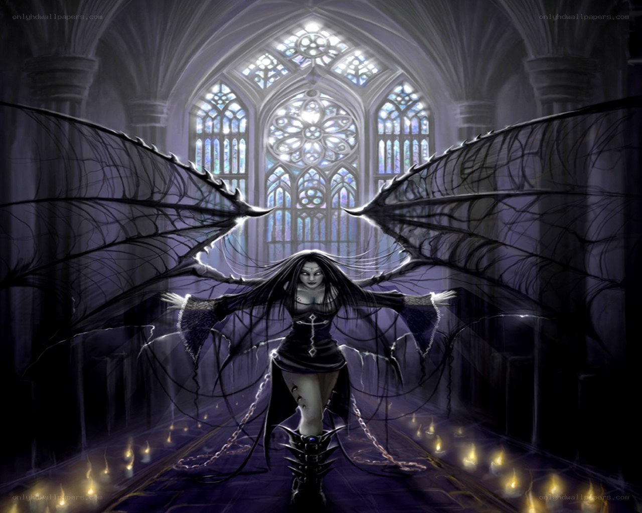 dark angel in cathedral