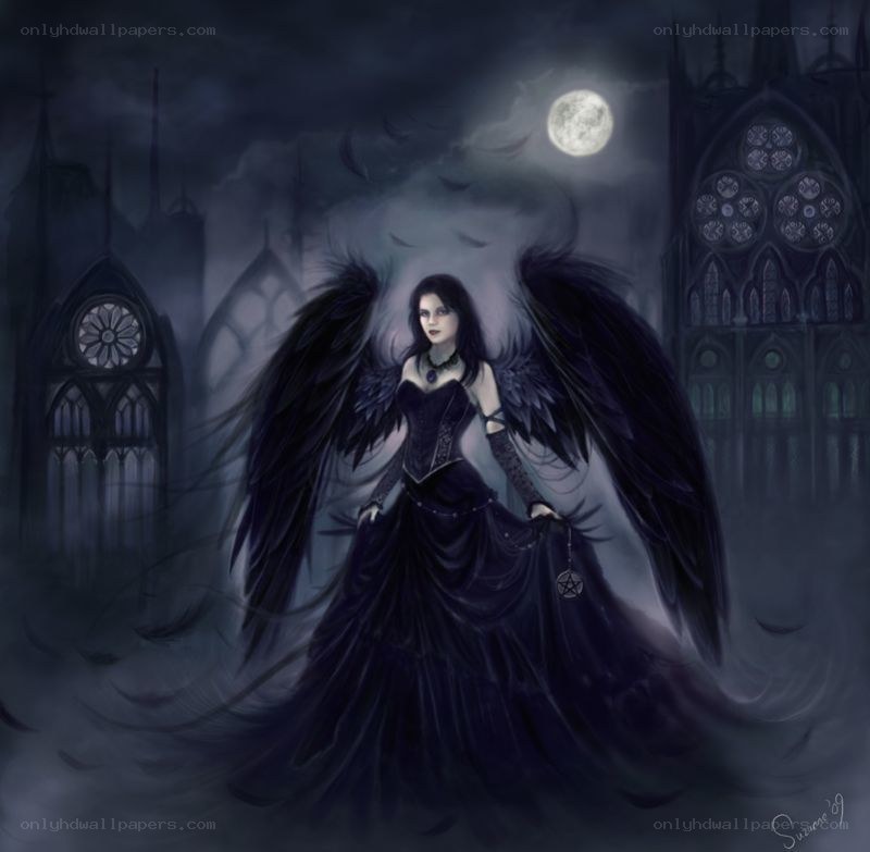dark angel in moonlight