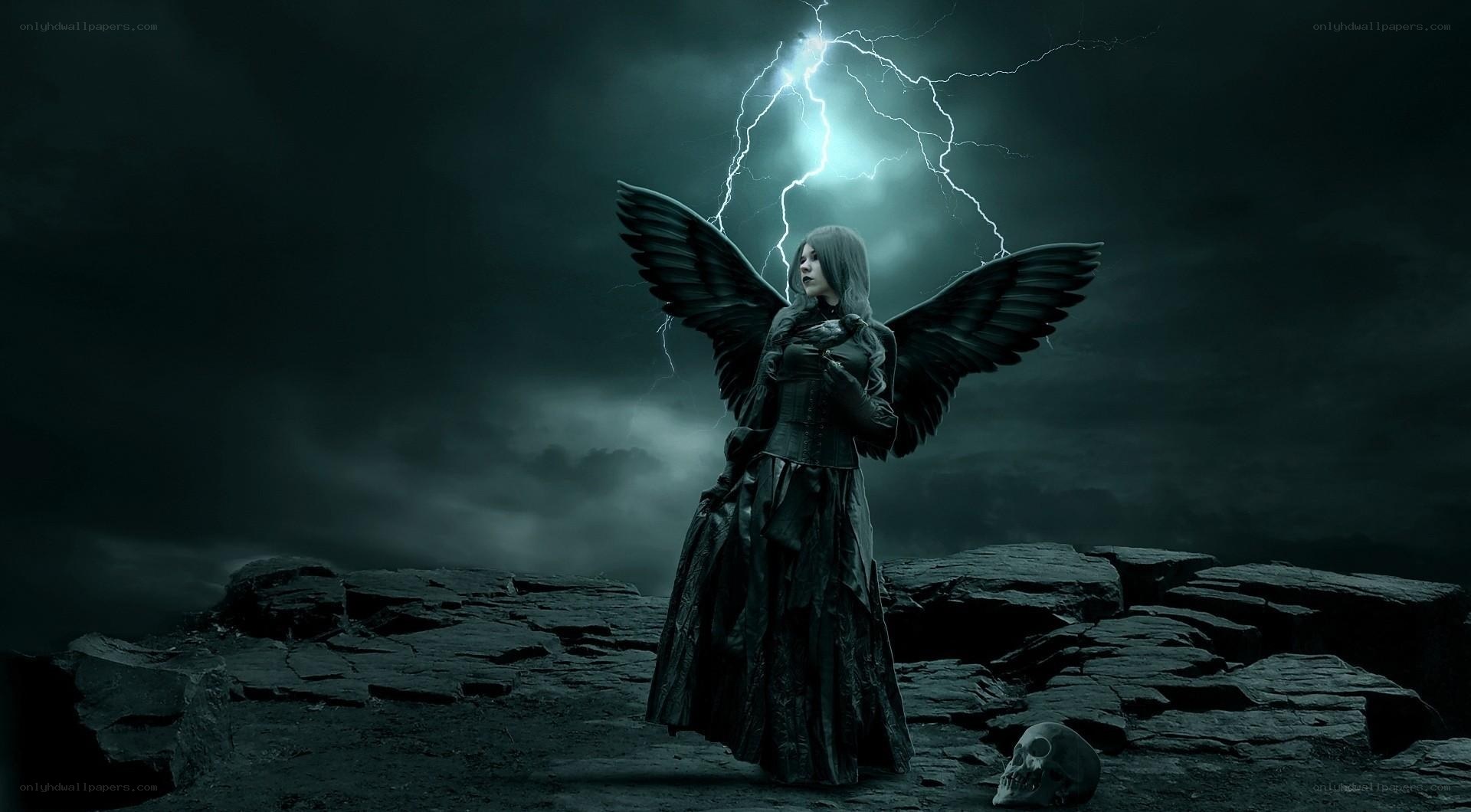 dark angel in storm