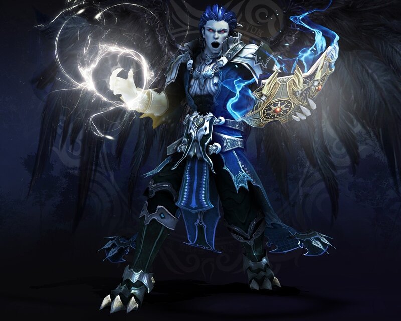dark angel warrior casting spell