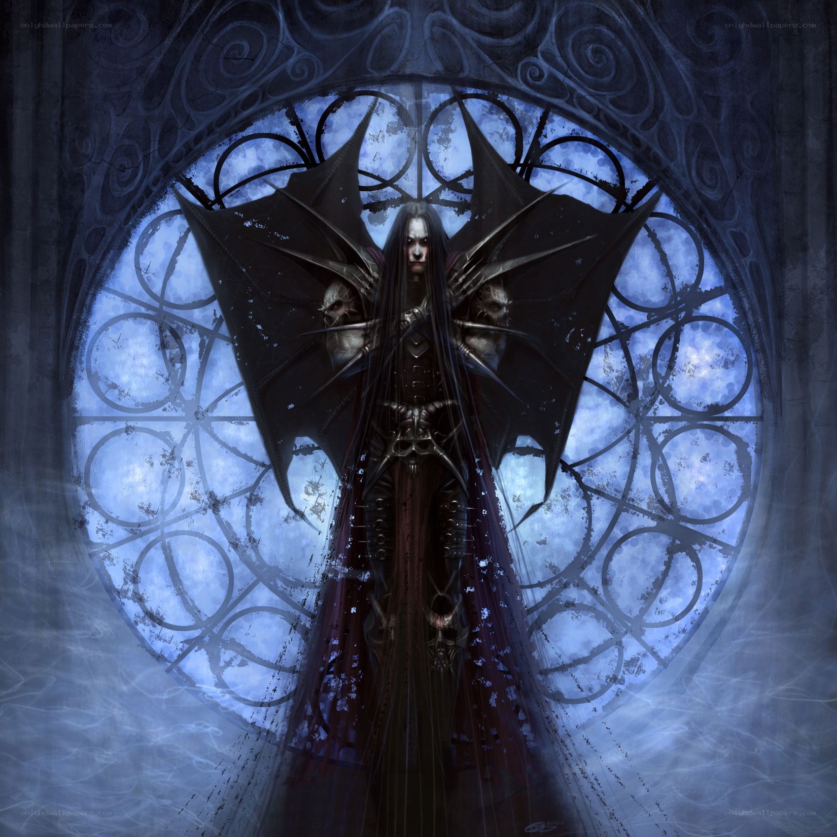 dark angel with bat wings