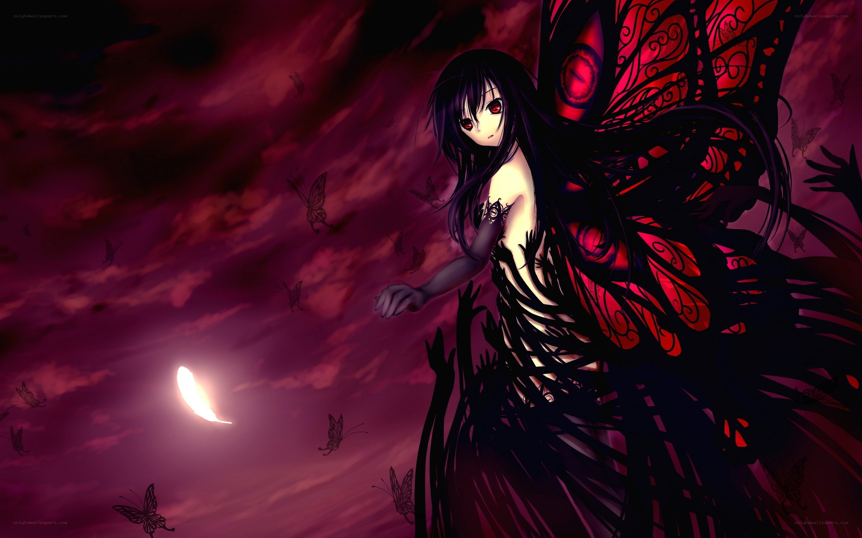 dark angel with butterfly wings