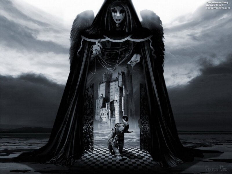 Dark Angel with Castle Portal
