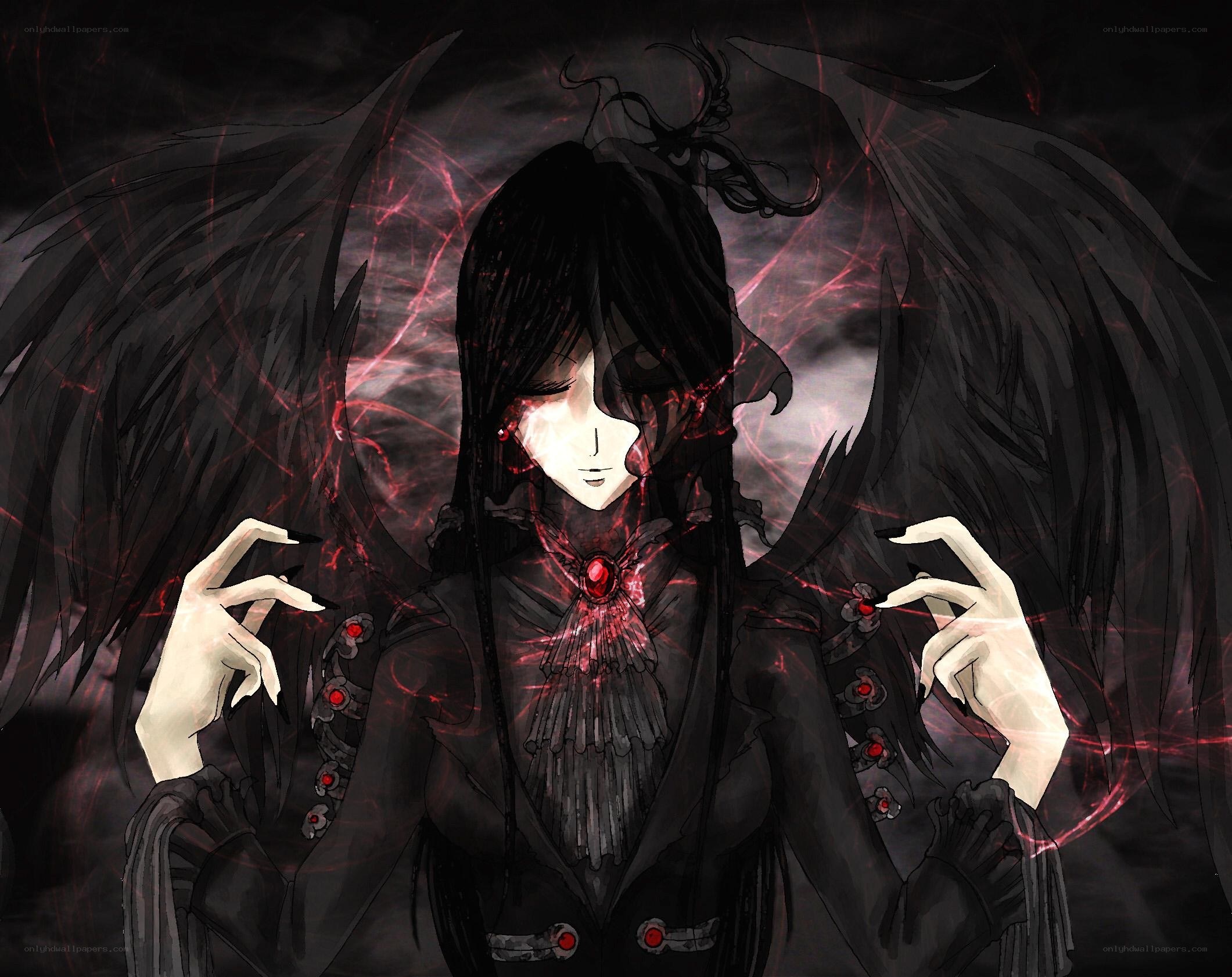 dark angel with red energy