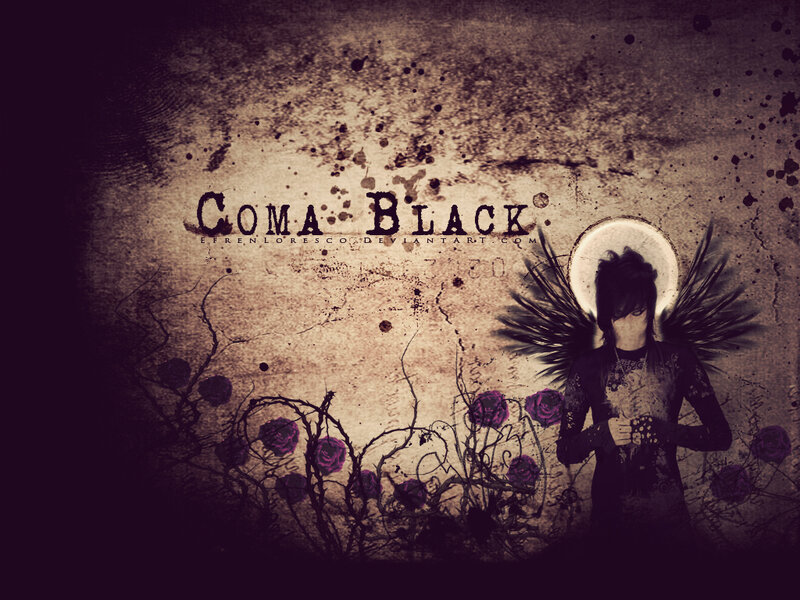 dark angel with roses
