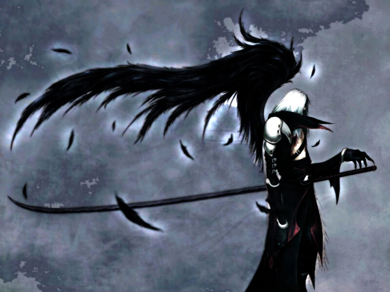 dark angel with sword