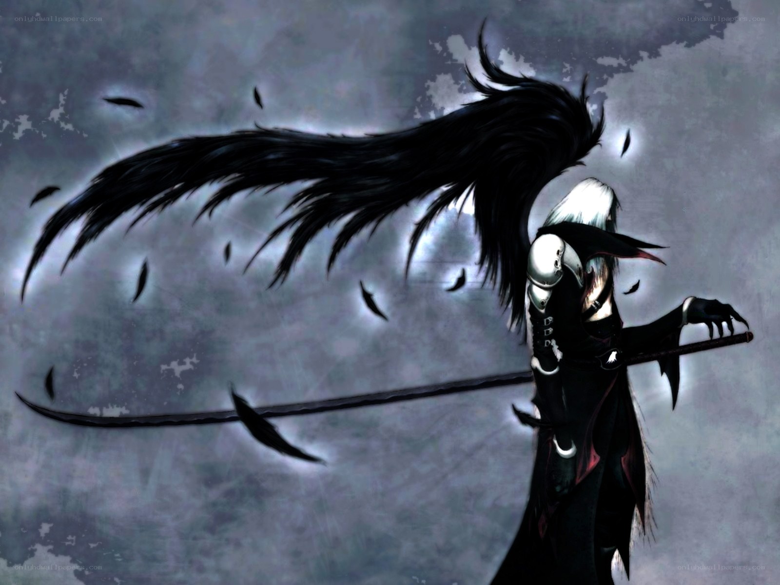 dark angel with sword