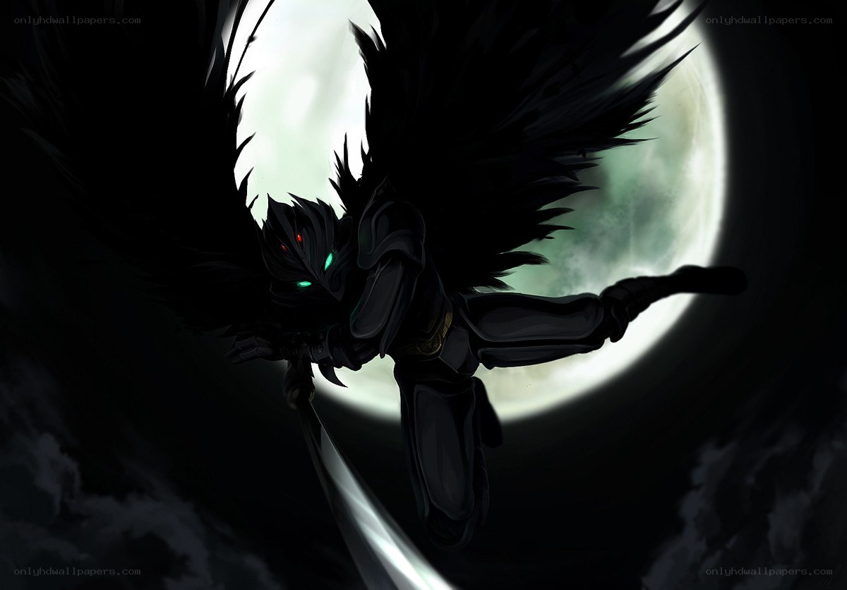 dark angel with sword
