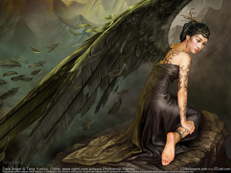 Dark Angel with Tattoos