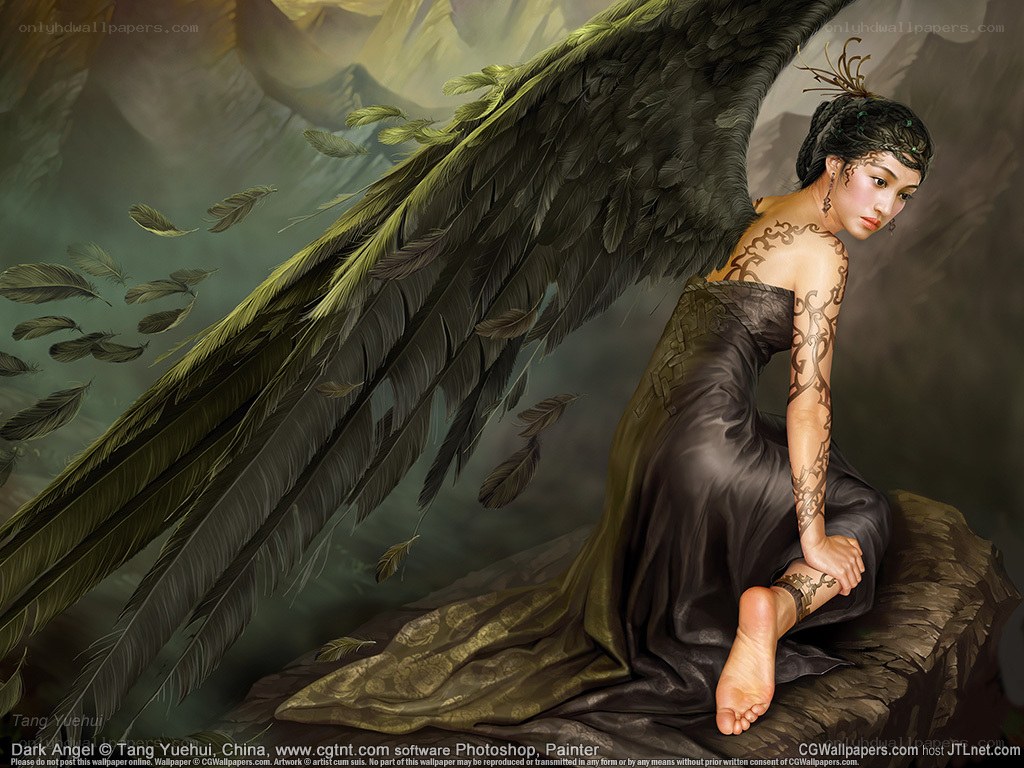 Dark Angel with Tattoos