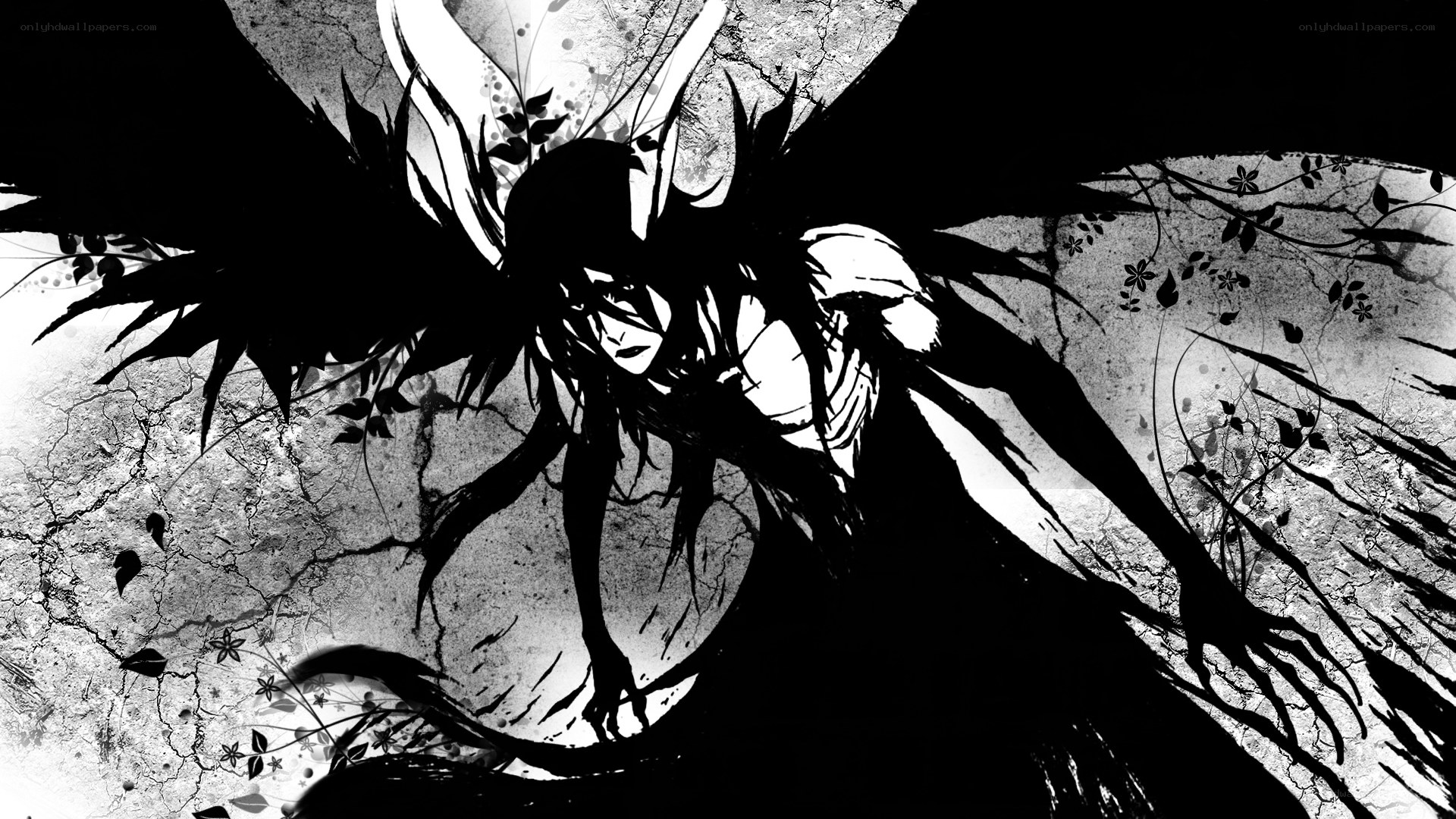 dark angel with wings