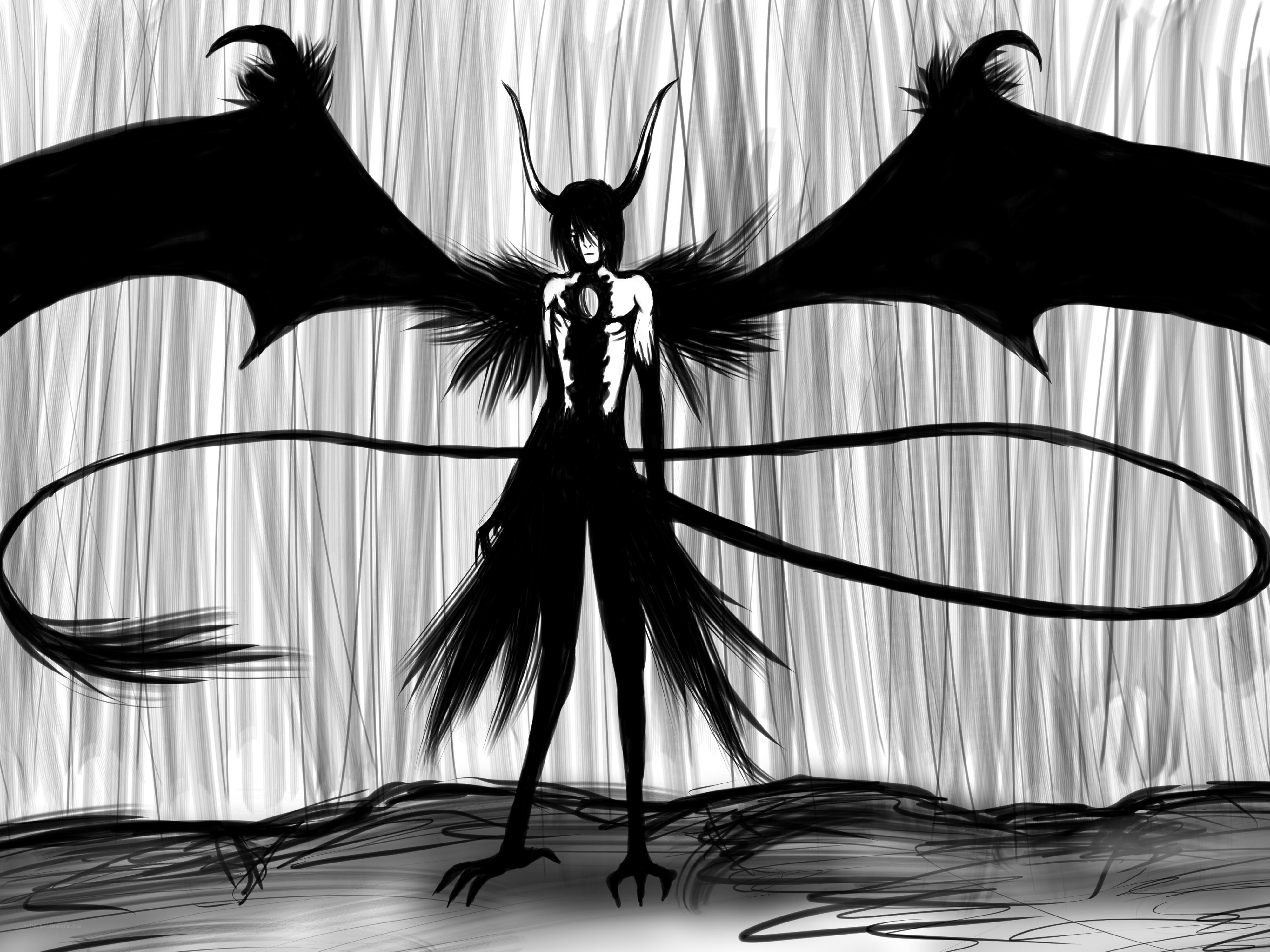 dark angel with wings